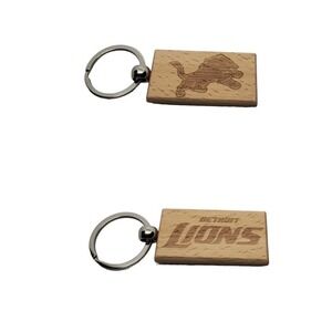DETROIT‎ LIONS FOOTBALL one custom wood keychain laser burned
